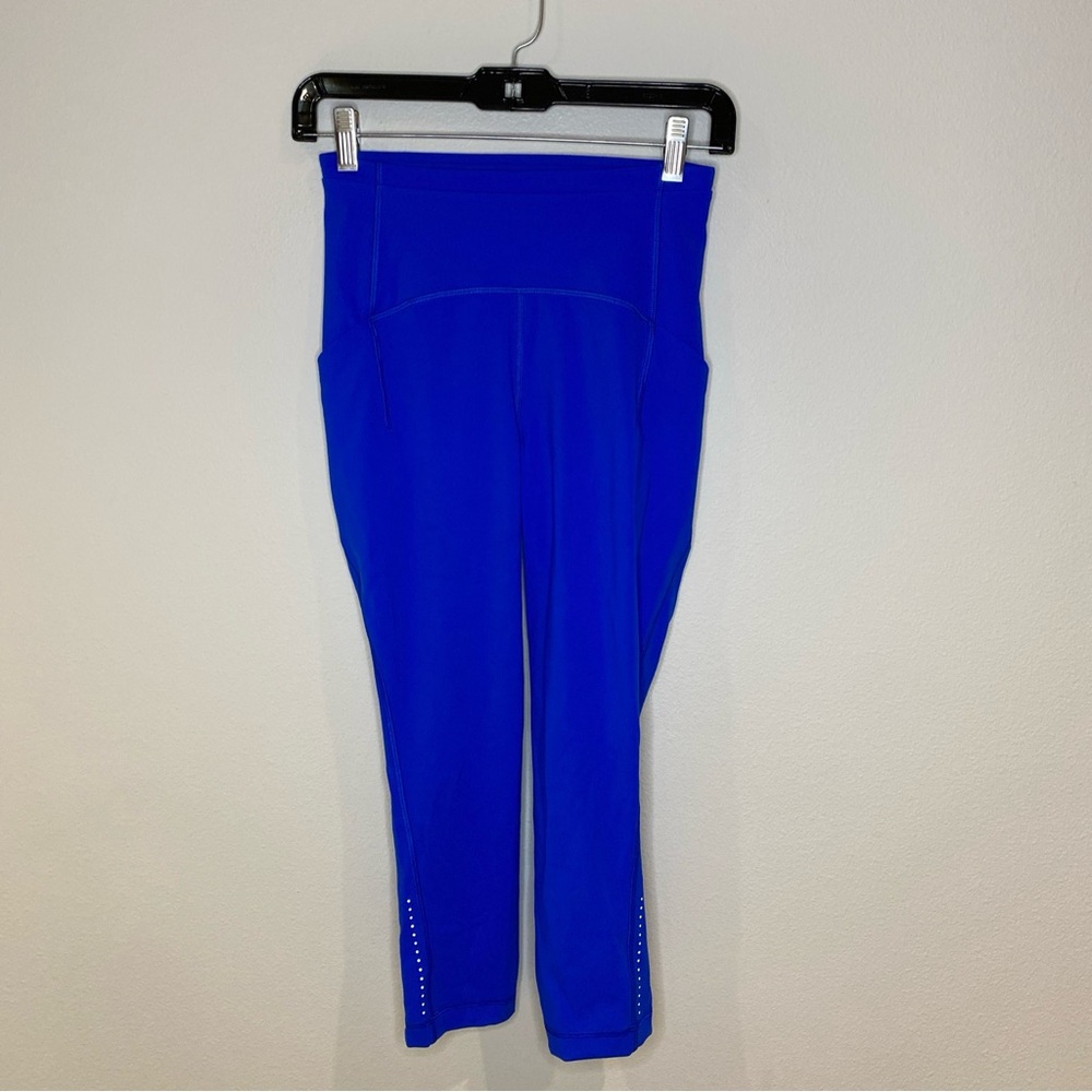 Lululemon Swift Speed High-Rise Crop 21" Cerulean Blue‎ Size 4 - Picture 6 of 11